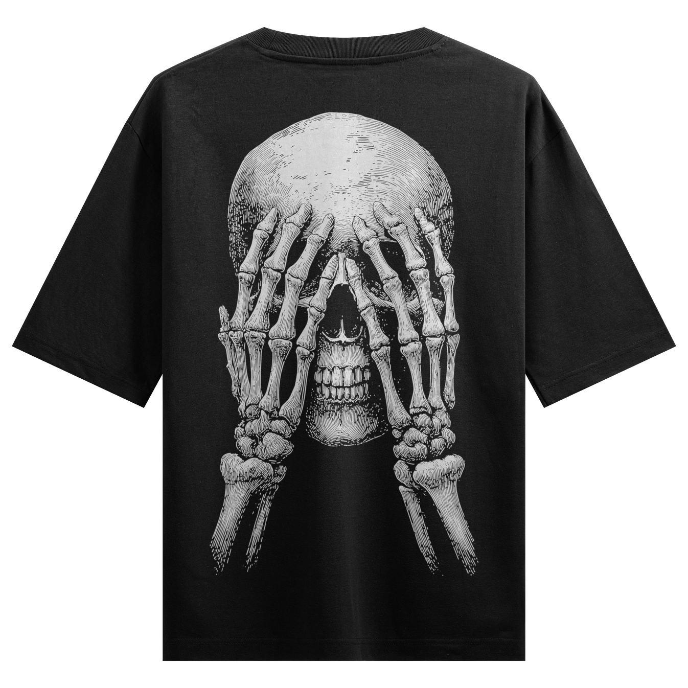 Gothic Skull artwork on PRDGY oversized t-shirt