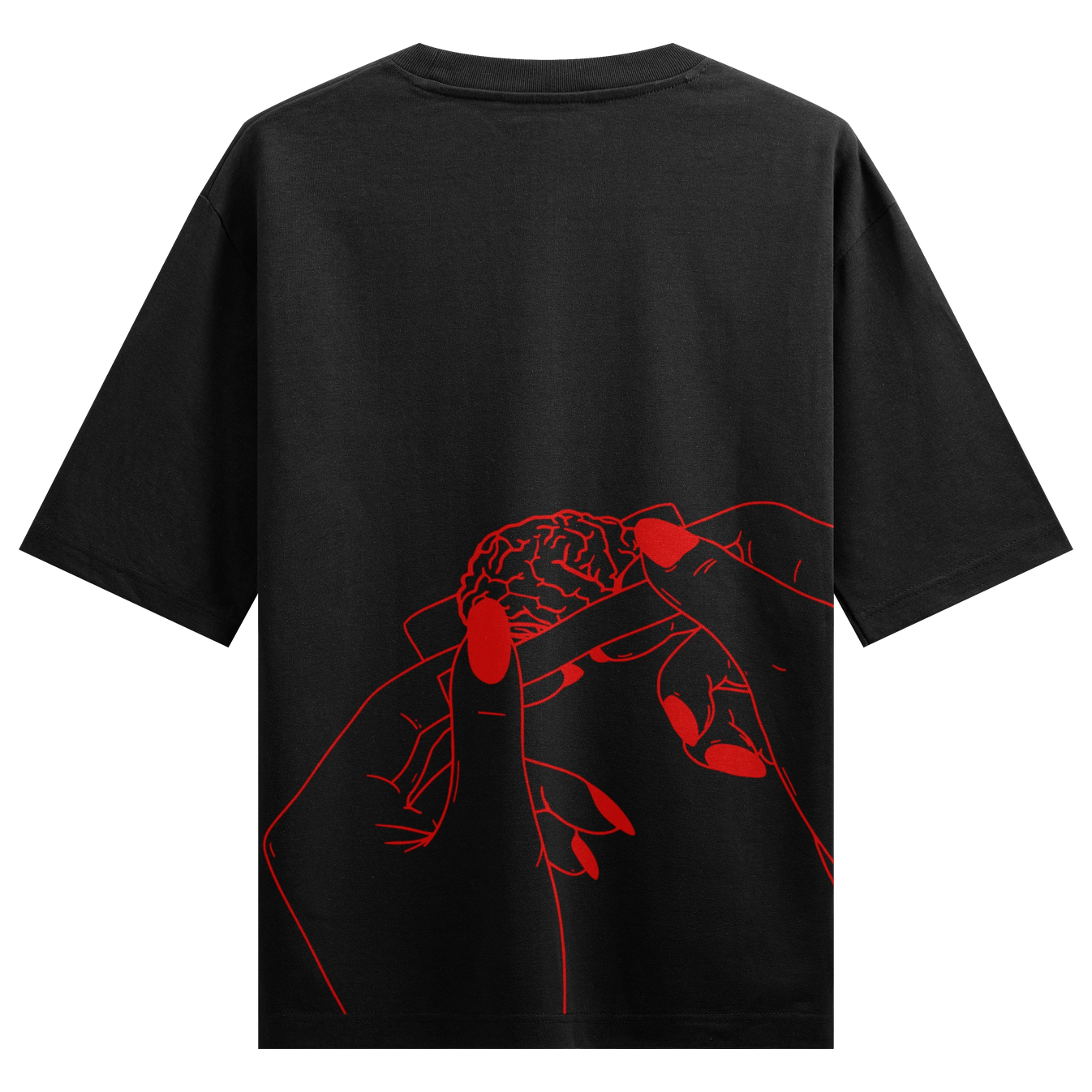 Brain artwork on PRDGY oversized t-shirt