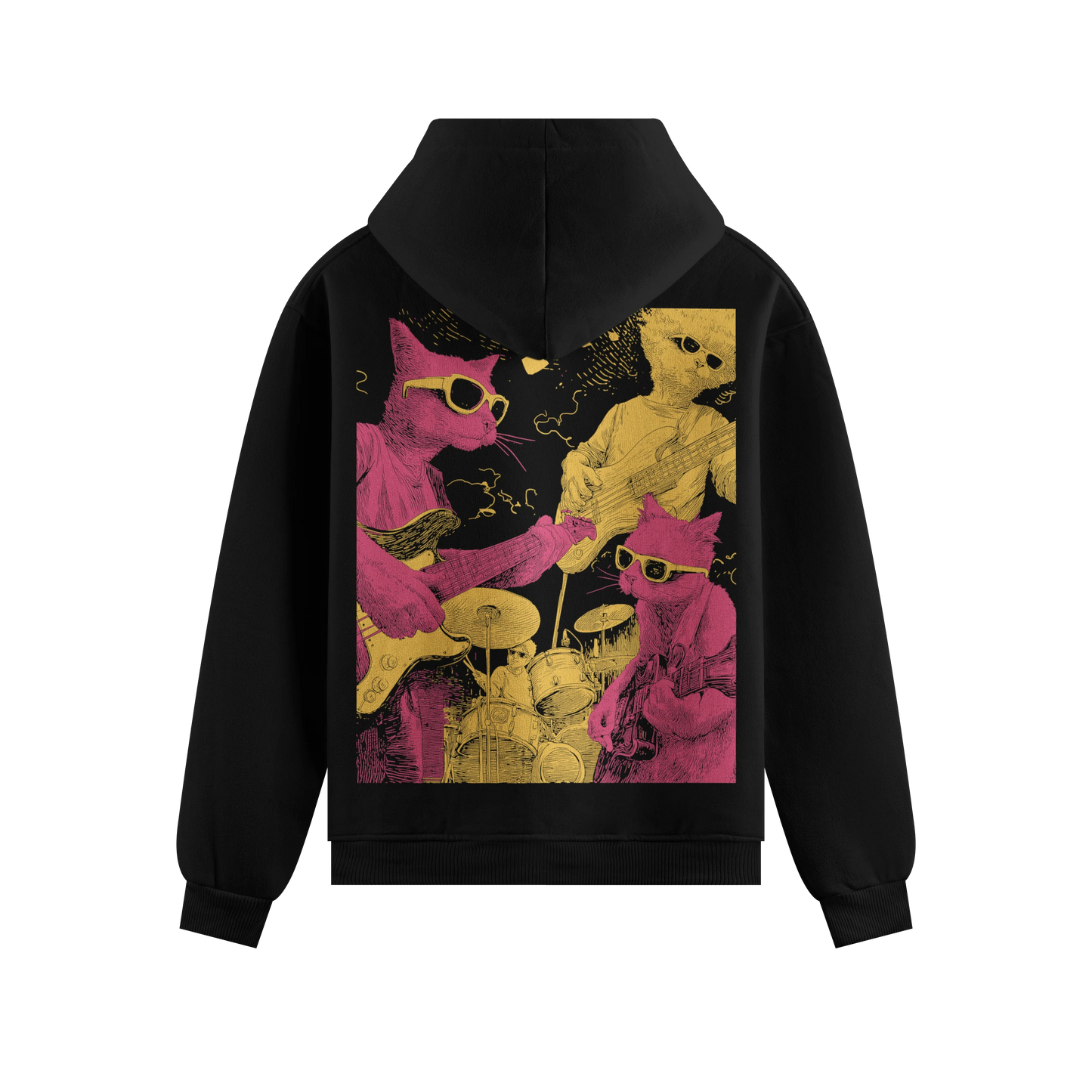 PRDGY Cat Band Oversized Hoodie