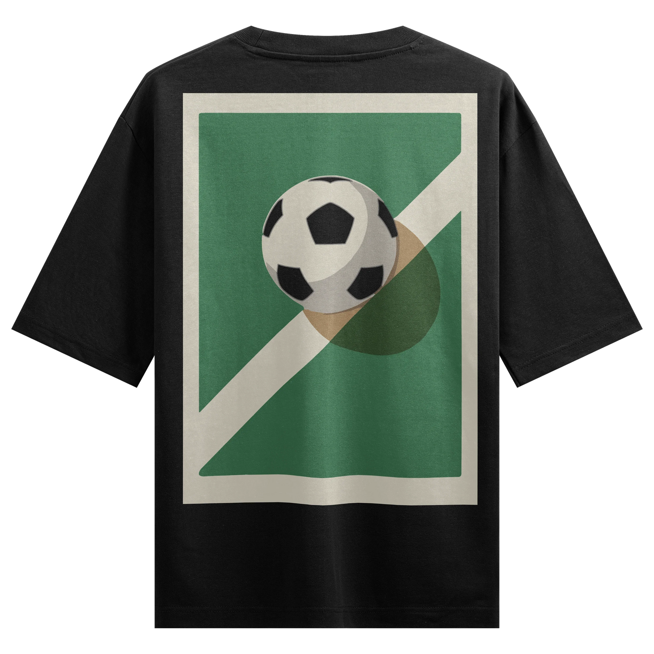 Soccer Ball artwork on PRDGY oversized t-shirt
