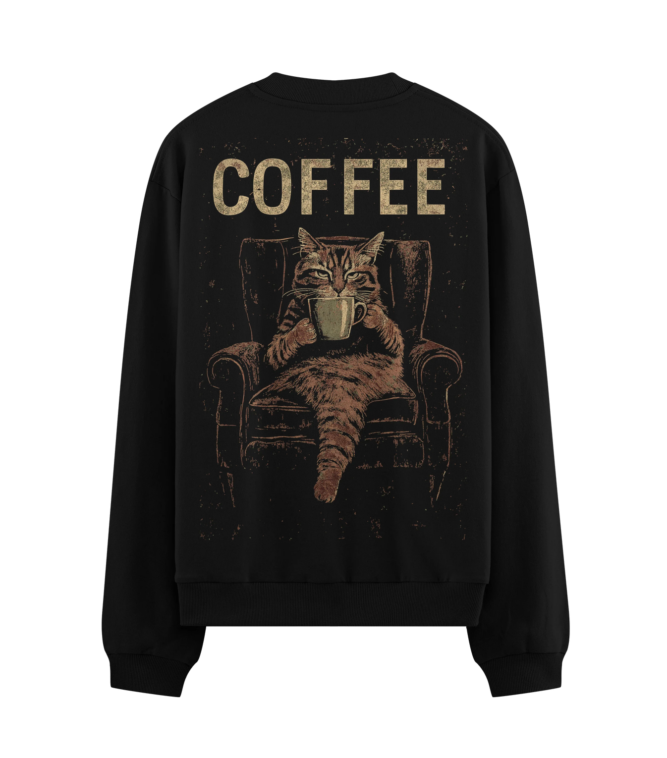 Funny Cat artwork on PRDGY sweatshirt