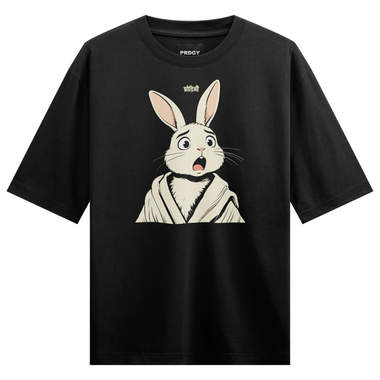 PRDGY Confused Rabbit Oversized T-Shirt