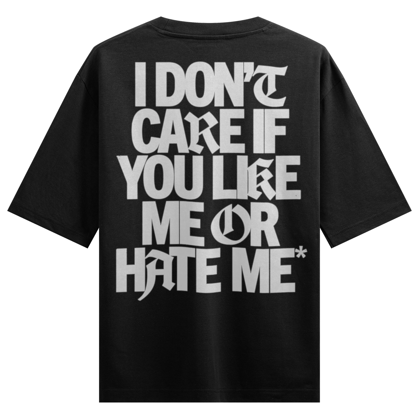 Rebellious Quote artwork on PRDGY oversized t-shirt