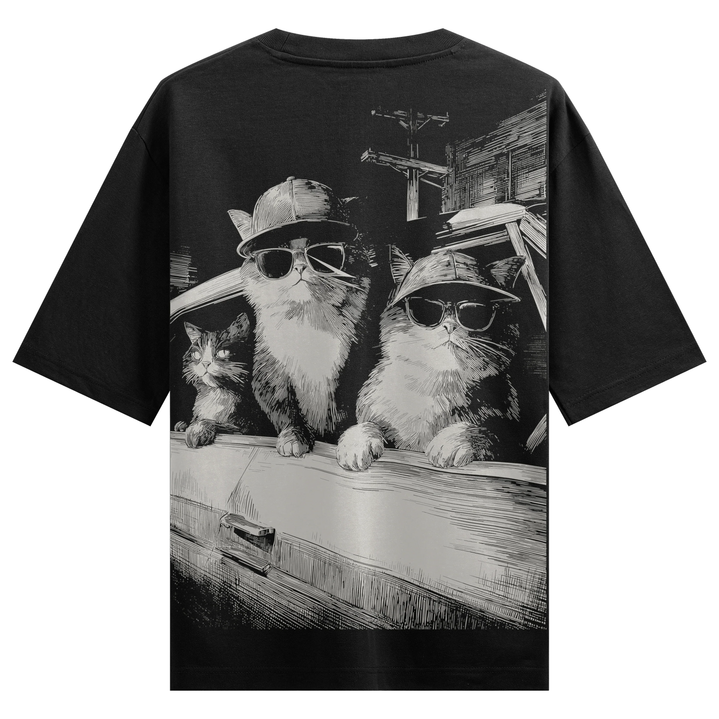 PRDGY Cool Cats Oversized T-Shirt