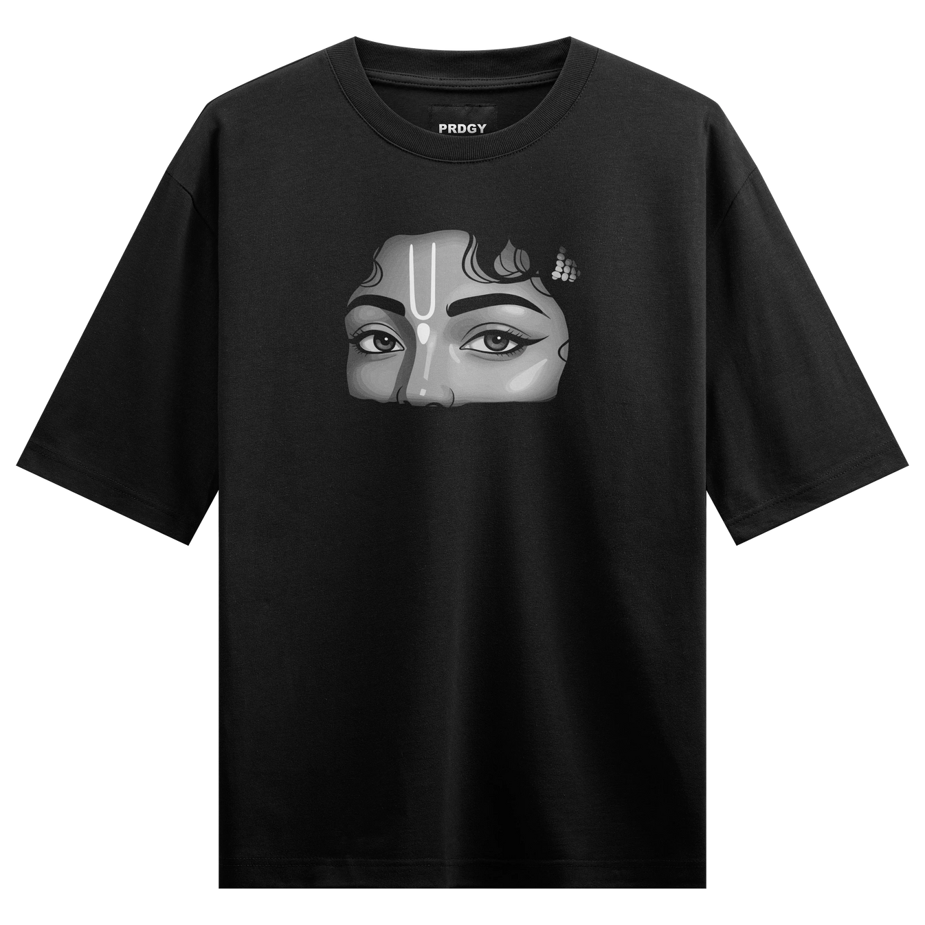Krishna artwork on PRDGY oversized t-shirt