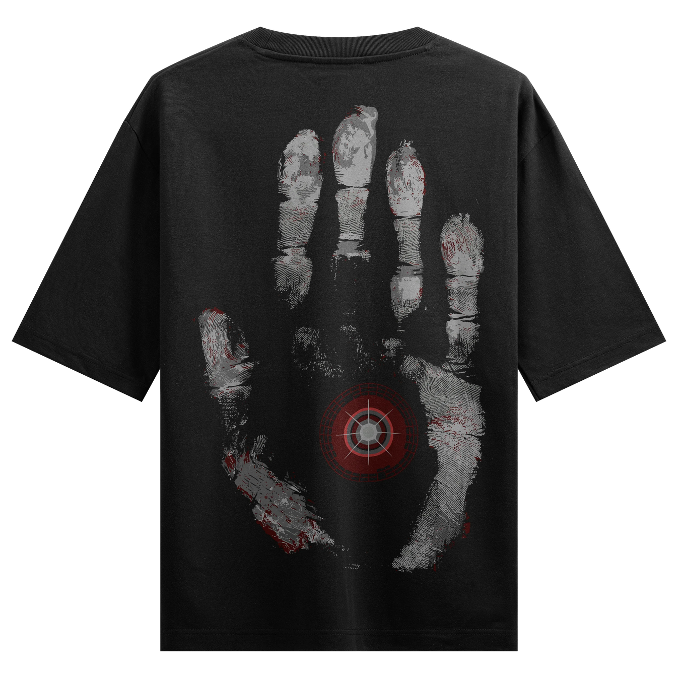 Fingerprint artwork on PRDGY oversized t-shirt
