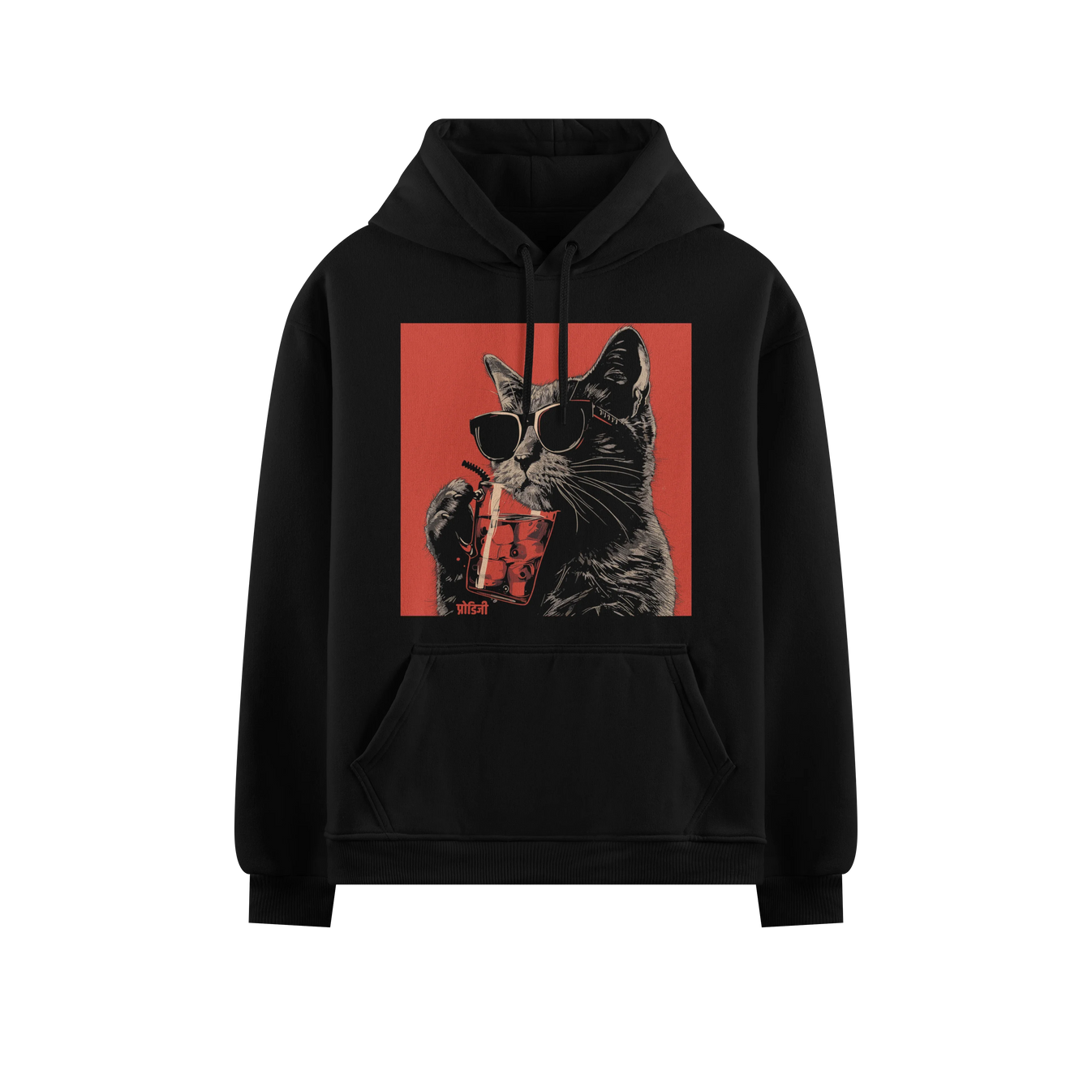 Funny Cat artwork on PRDGY hoodie