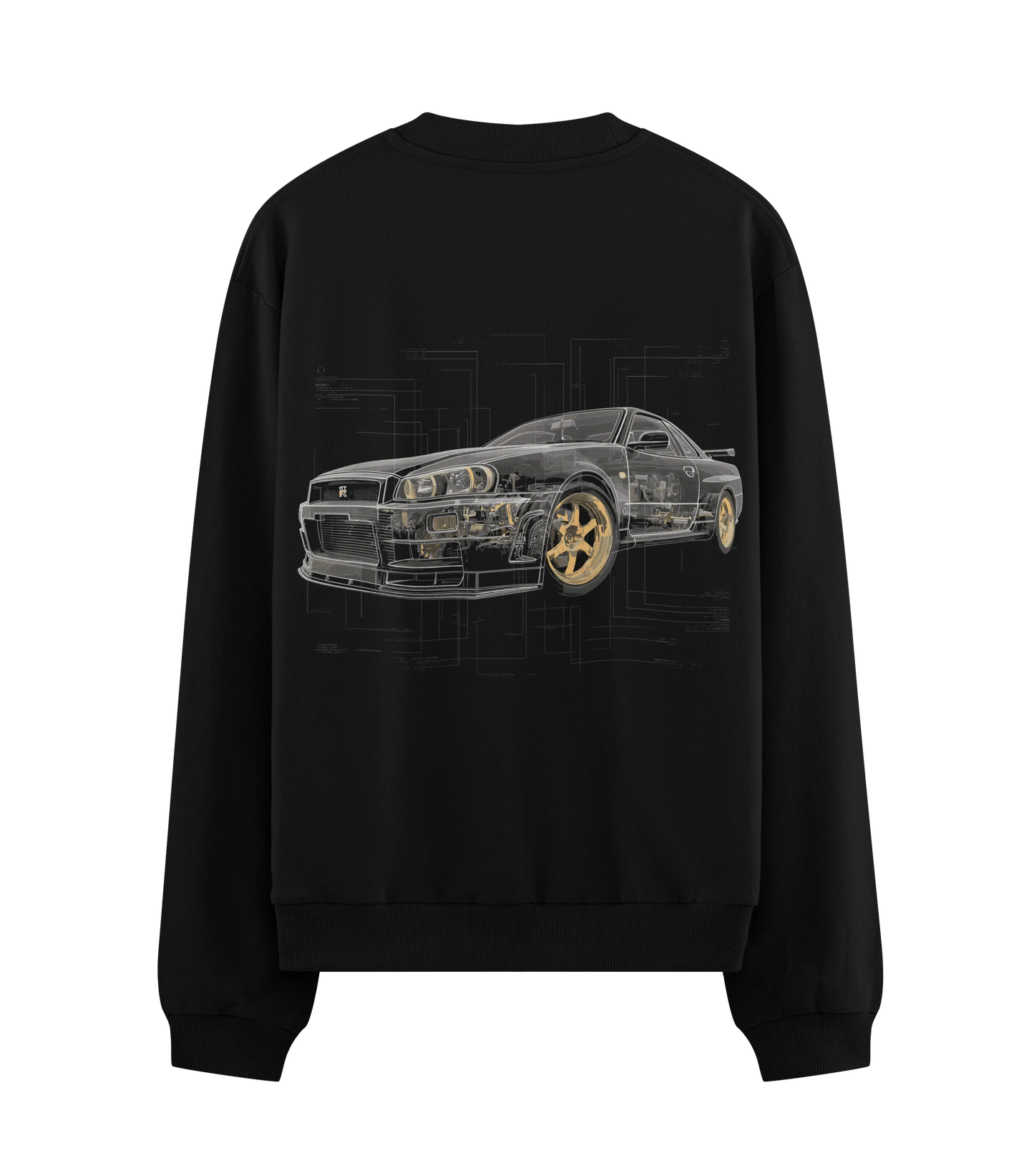 PRDGY GTR Blueprint Oversized Sweatshirt