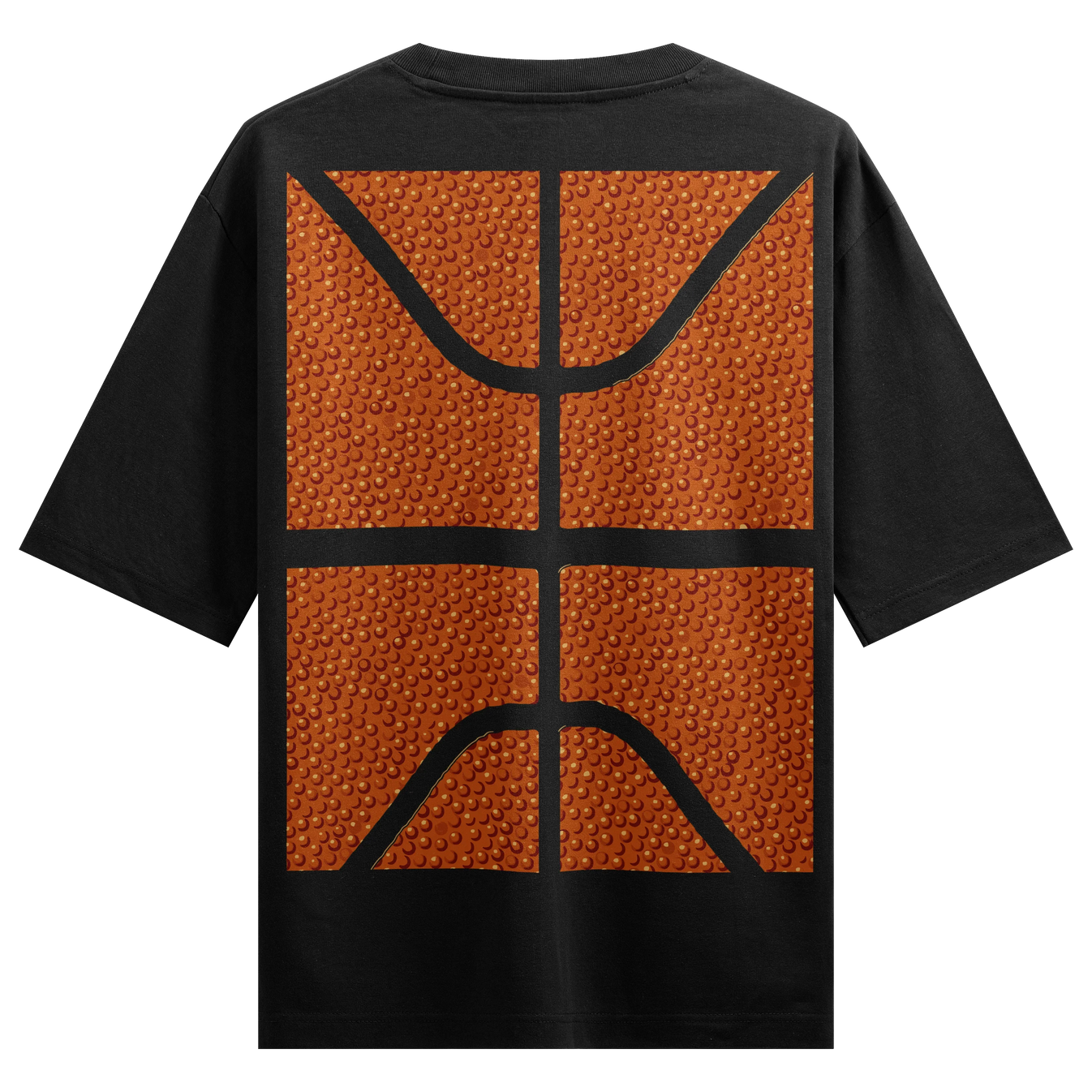 Basketball artwork on PRDGY oversized t-shirt