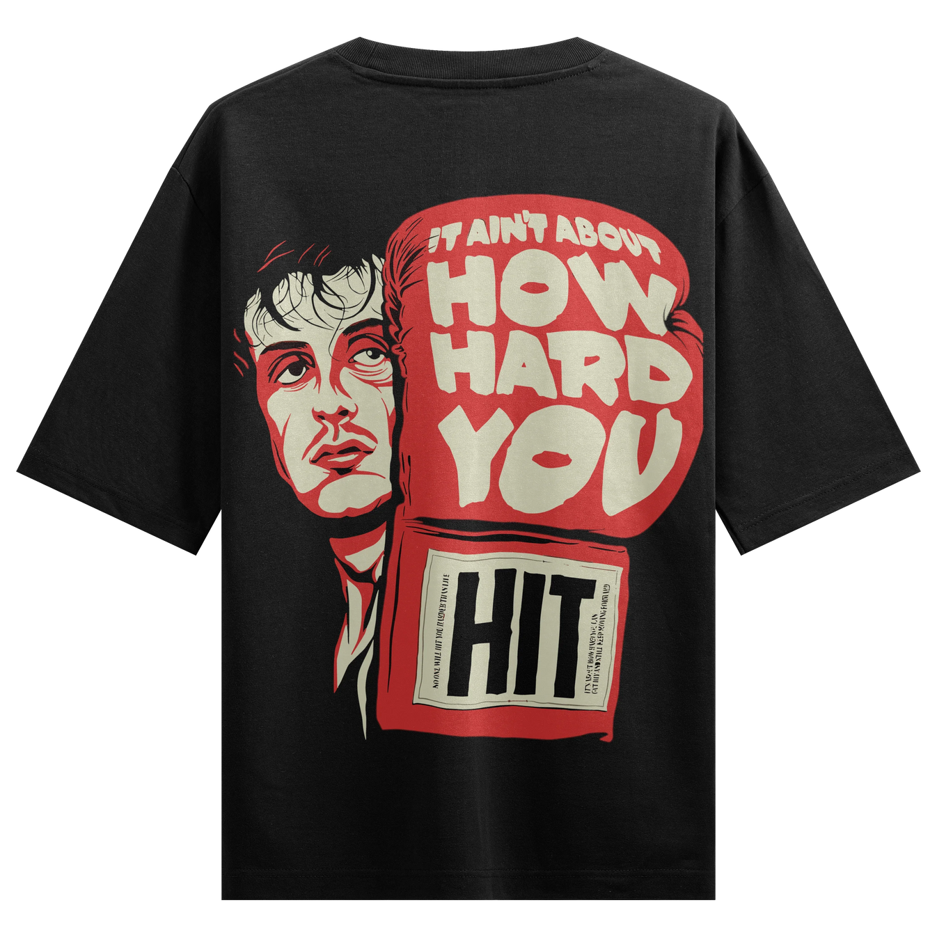 Rocky Balboa artwork on PRDGY oversized t-shirt