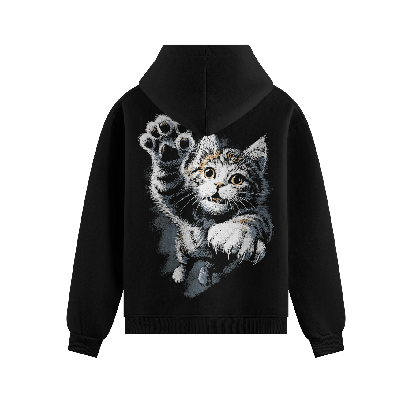 Funny Cat artwork on PRDGY hoodie