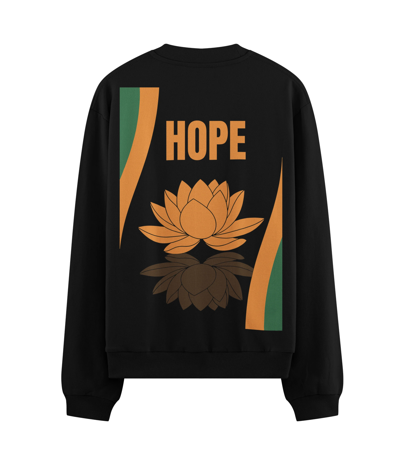 Lotus artwork on PRDGY sweatshirt