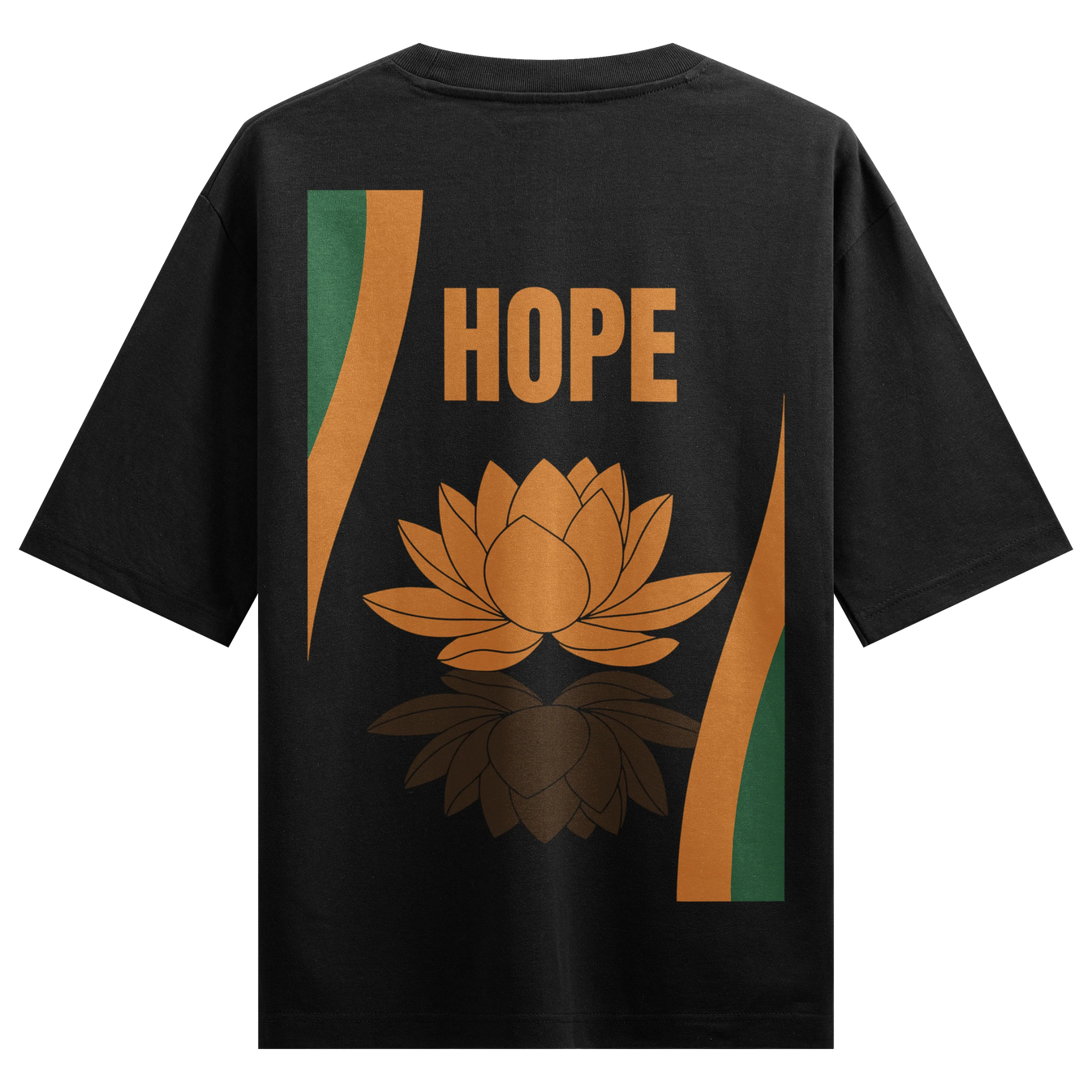 Lotus artwork on PRDGY oversized t-shirt
