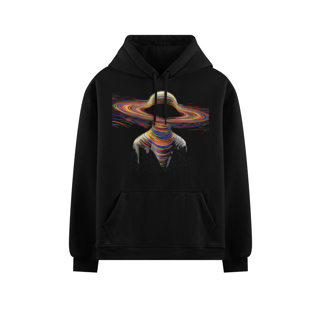 Abstract Figure artwork on PRDGY hoodie