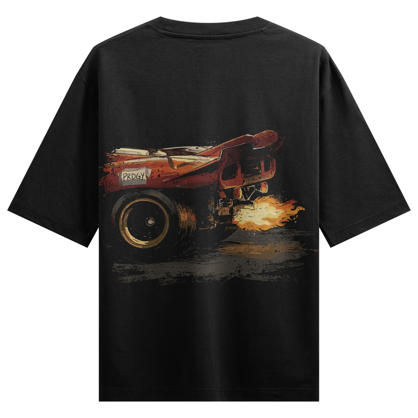Hot Rod artwork on PRDGY oversized t-shirt