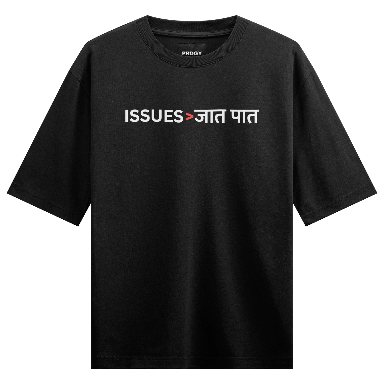 Caste System artwork on PRDGY oversized t-shirt