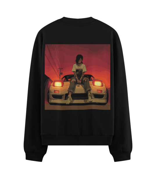 PRDGY JDM Sunset Oversized Sweatshirt