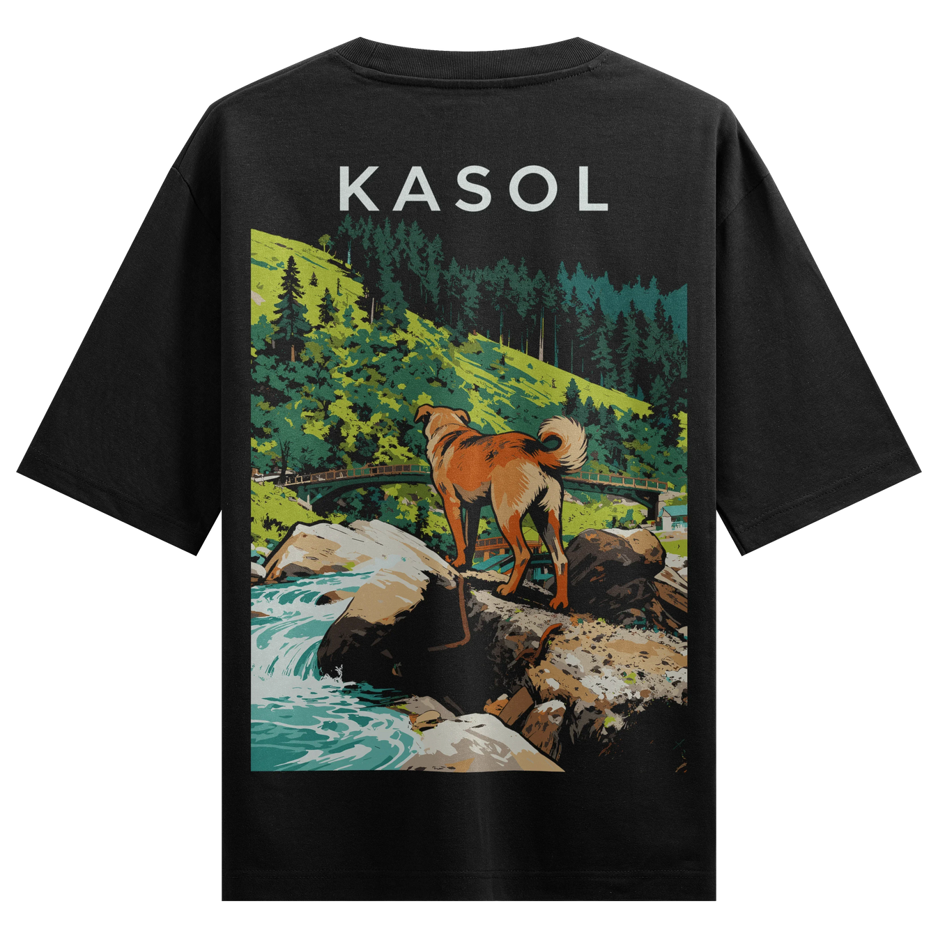 KASOL artwork on PRDGY oversized t-shirt