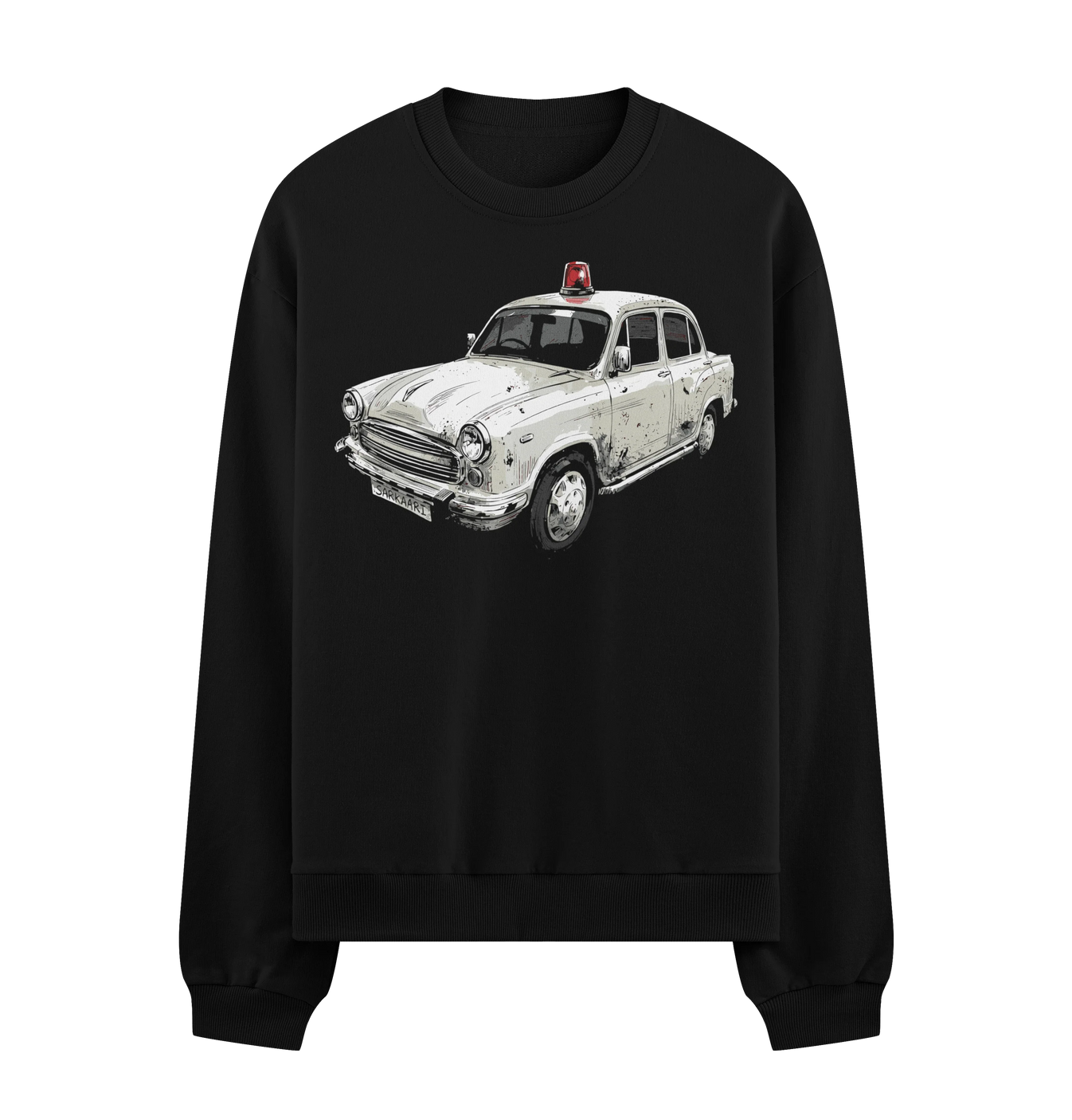 Hindustan Ambassador artwork on PRDGY sweatshirt