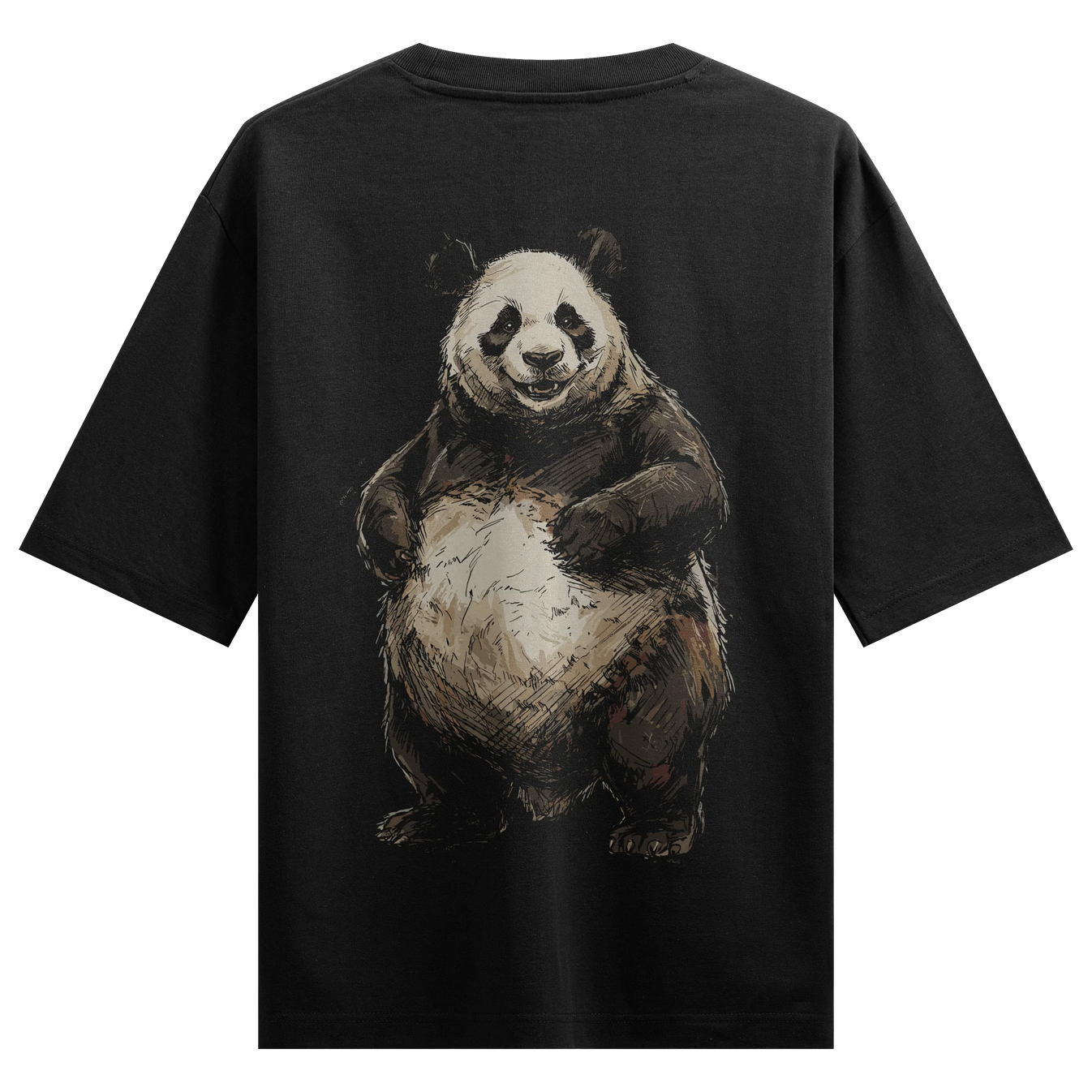 Panda artwork on PRDGY oversized t-shirt
