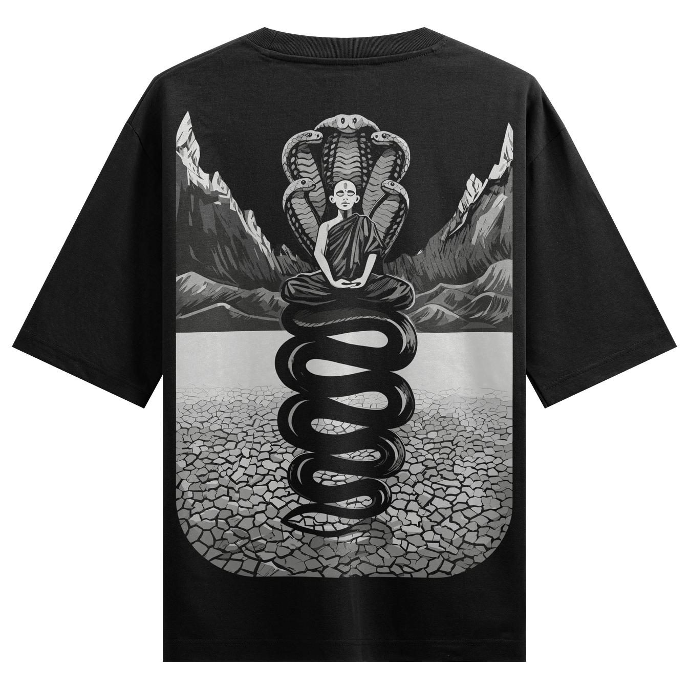 Buddha artwork on PRDGY oversized t-shirt