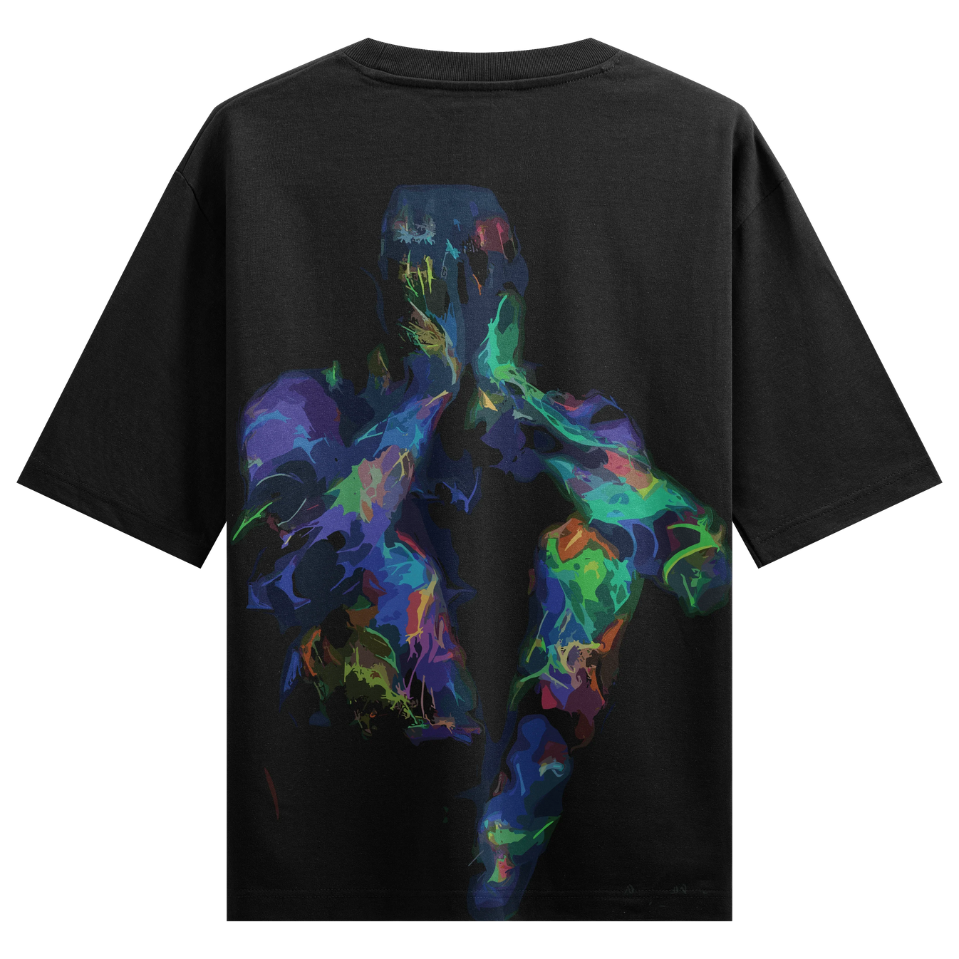 Abstract Figure artwork on PRDGY oversized t-shirt