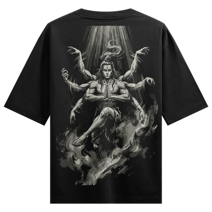 Shiva artwork on PRDGY oversized t-shirt