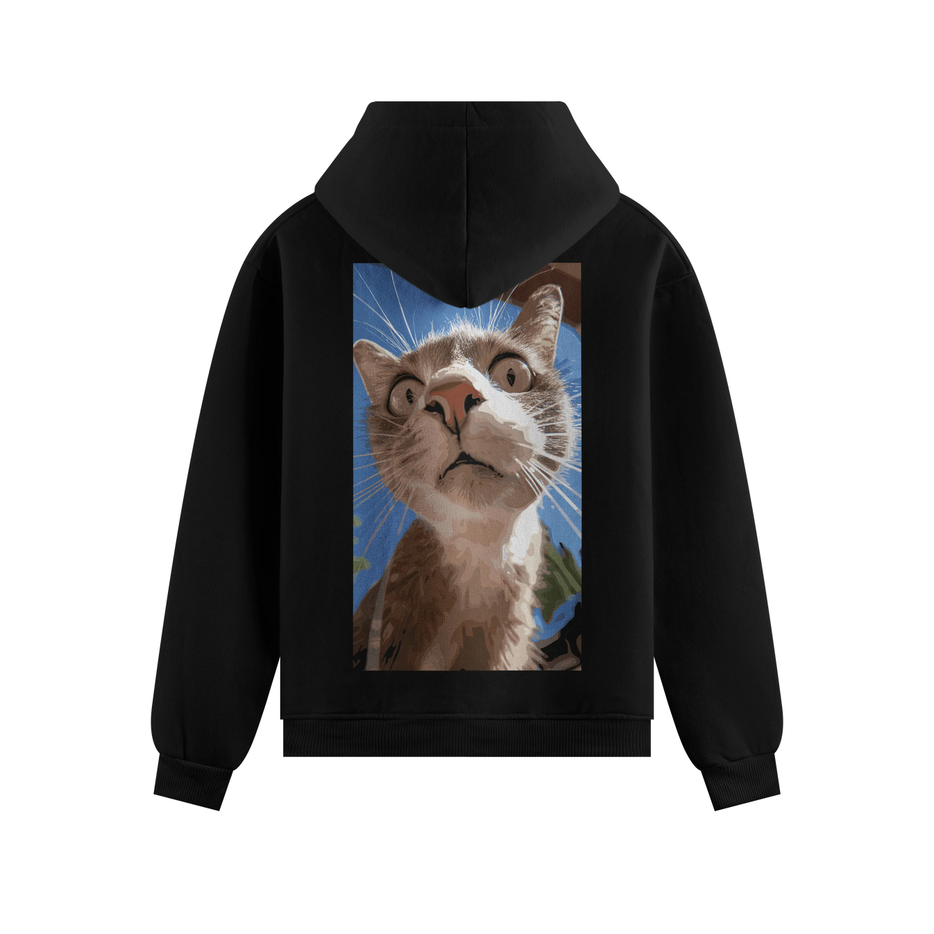 Funny Cat artwork on PRDGY hoodie