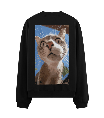 Funny Cat artwork on PRDGY sweatshirt