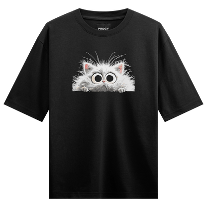 PRDGY Peek-A-Meow Oversized T-Shirt