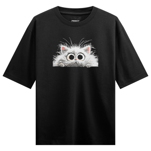 PRDGY Peek-A-Meow Oversized T-Shirt