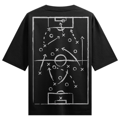 Soccer Tactics artwork on PRDGY oversized t-shirt