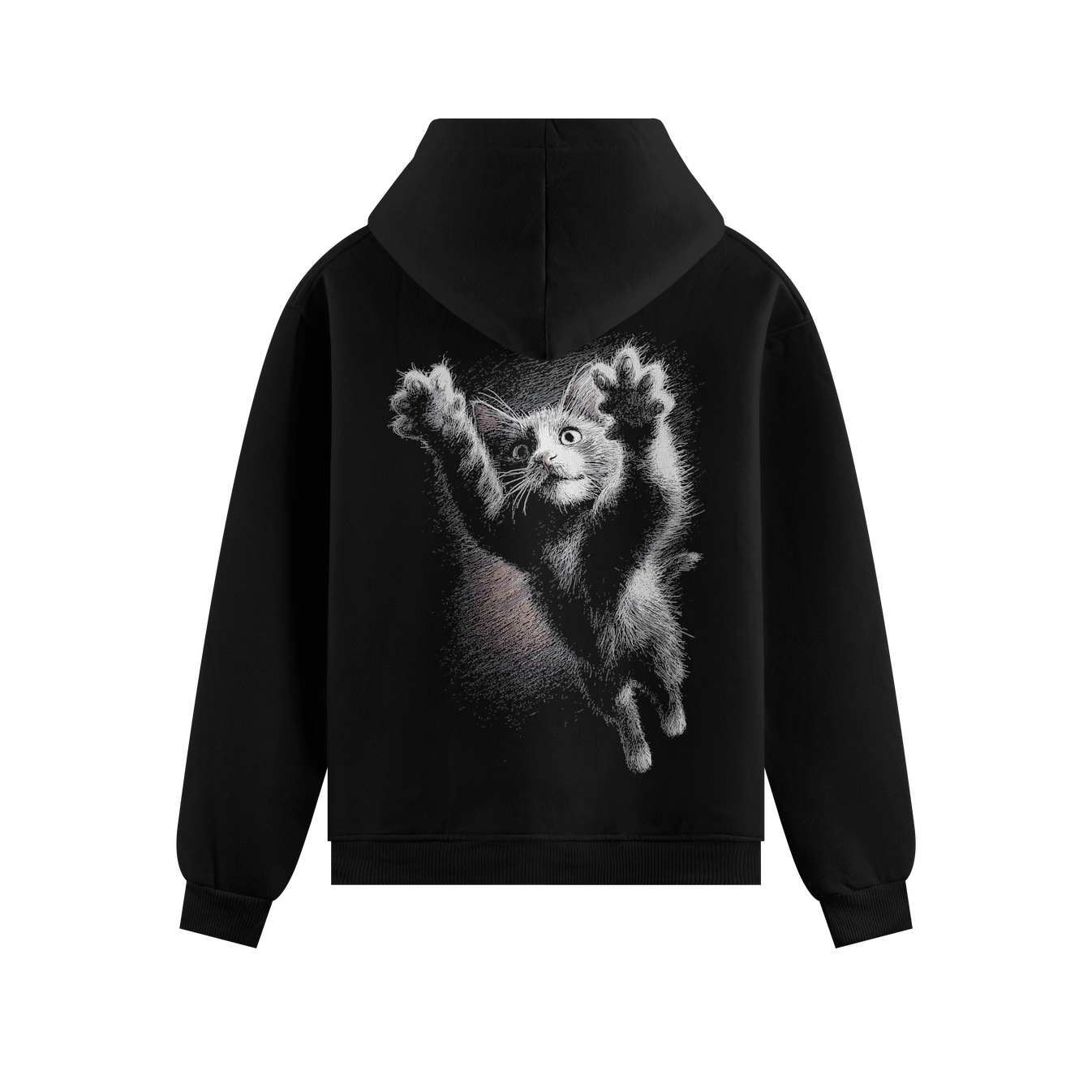 Funny Cat artwork on PRDGY hoodie