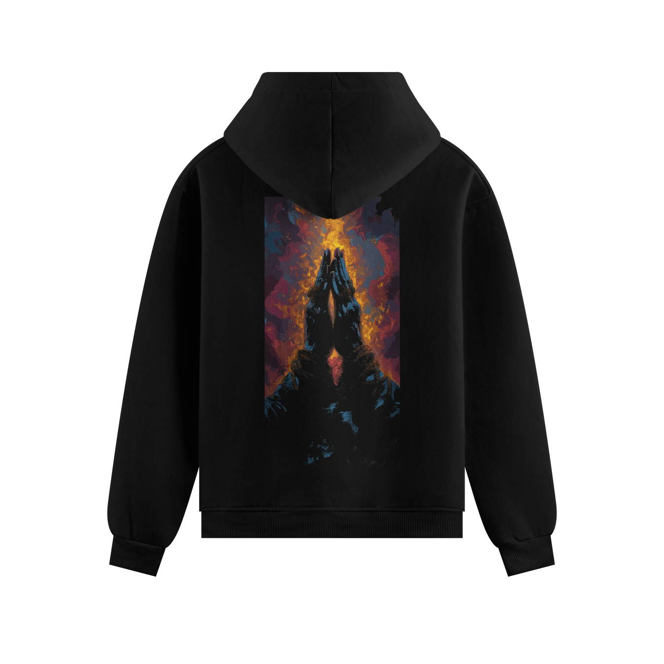 Praying Hands artwork on PRDGY hoodie