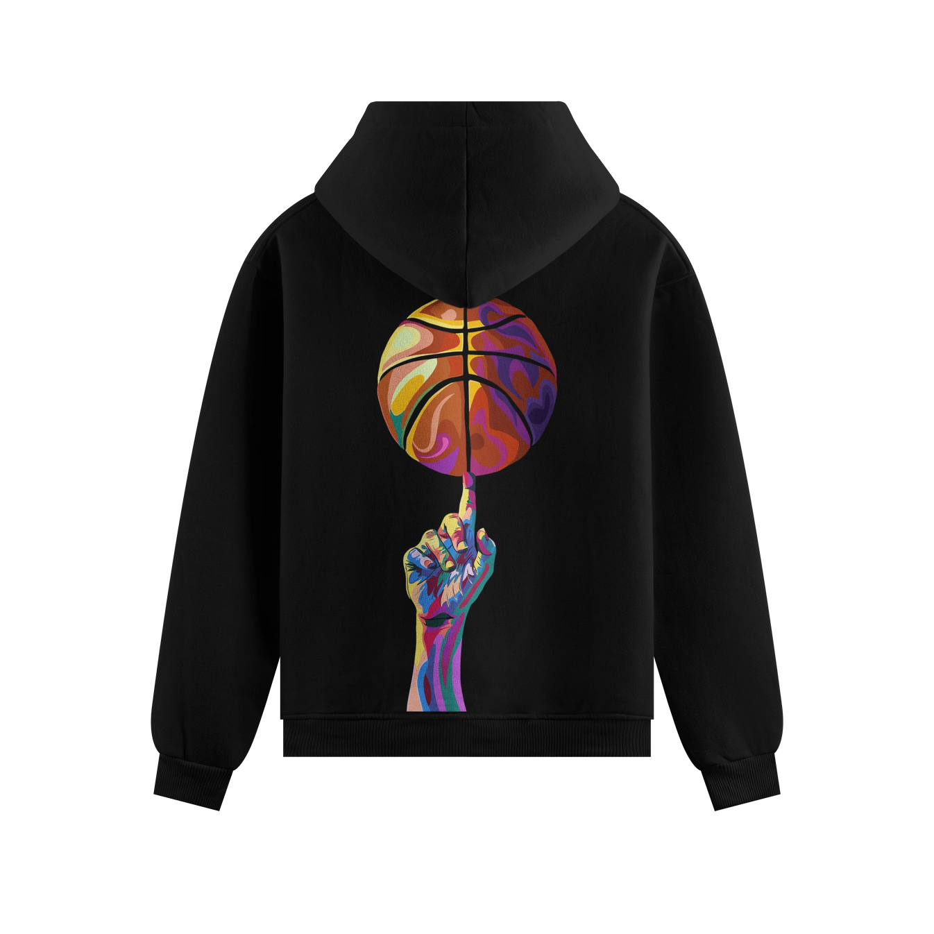 Basketball artwork on PRDGY hoodie