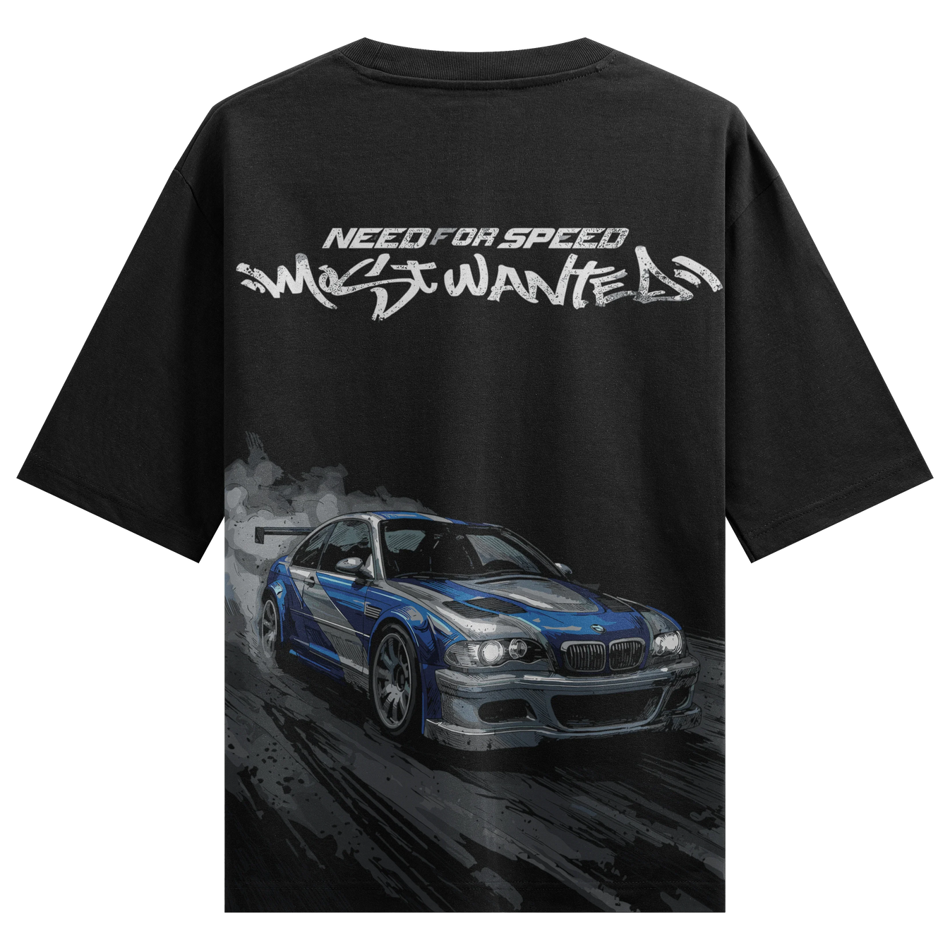 NEED FOR SPEED MOST WANTED artwork on PRDGY oversized t-shirt