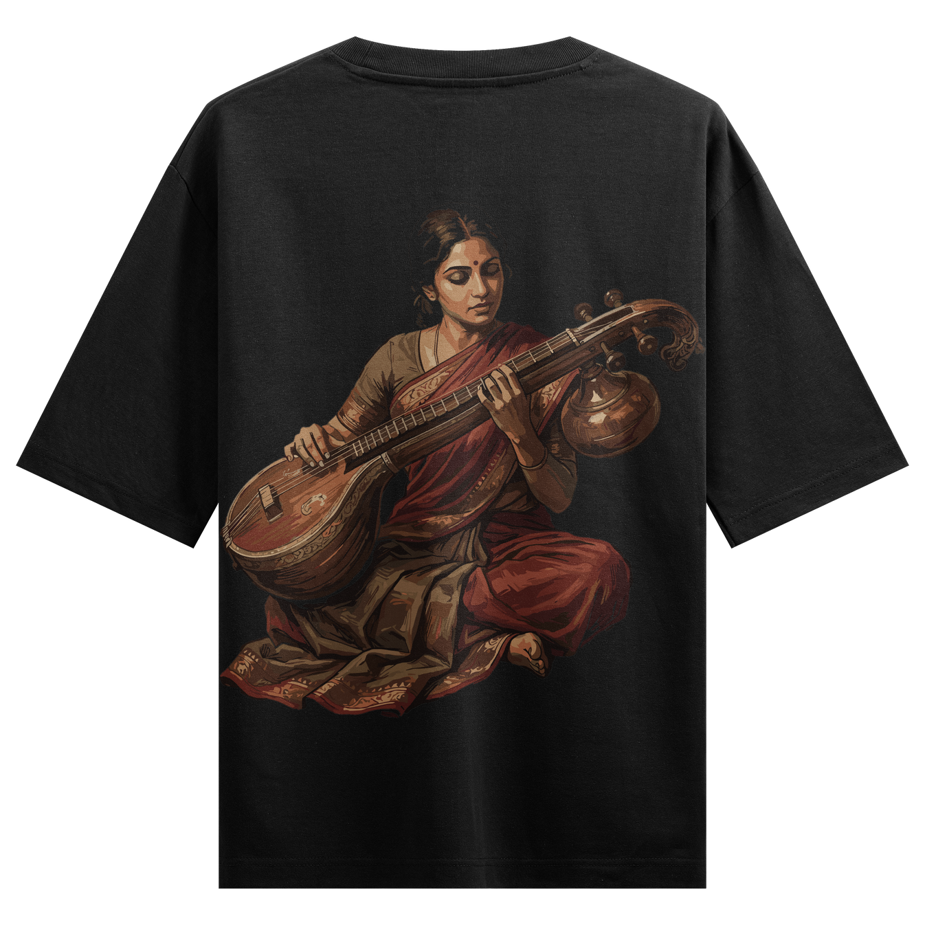 Saraswati artwork on PRDGY oversized t-shirt
