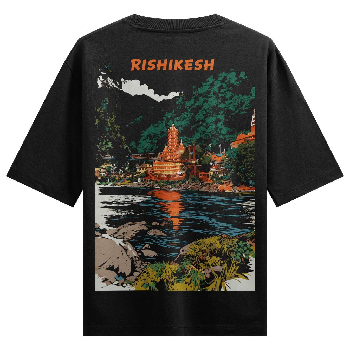 Rishikesh artwork on PRDGY oversized t-shirt