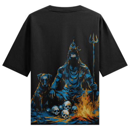 Shiva artwork on PRDGY oversized t-shirt