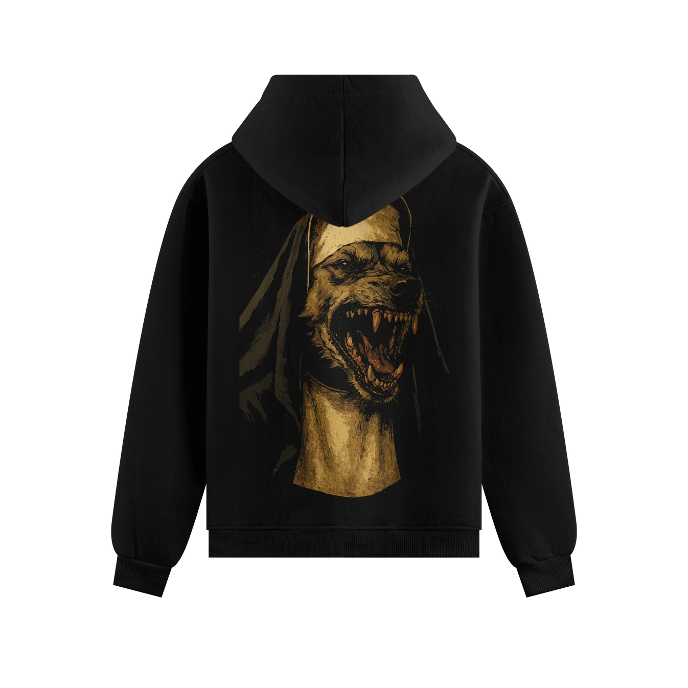 Werewolf Nun artwork on PRDGY hoodie