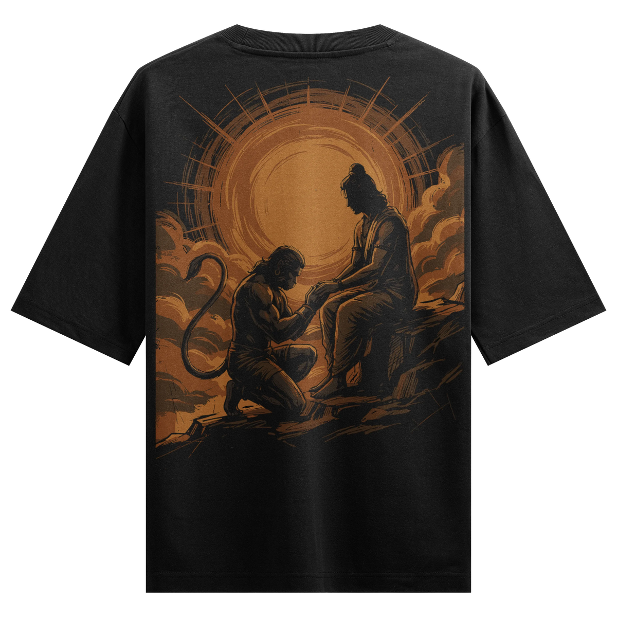 Hanuman artwork on PRDGY oversized t-shirt
