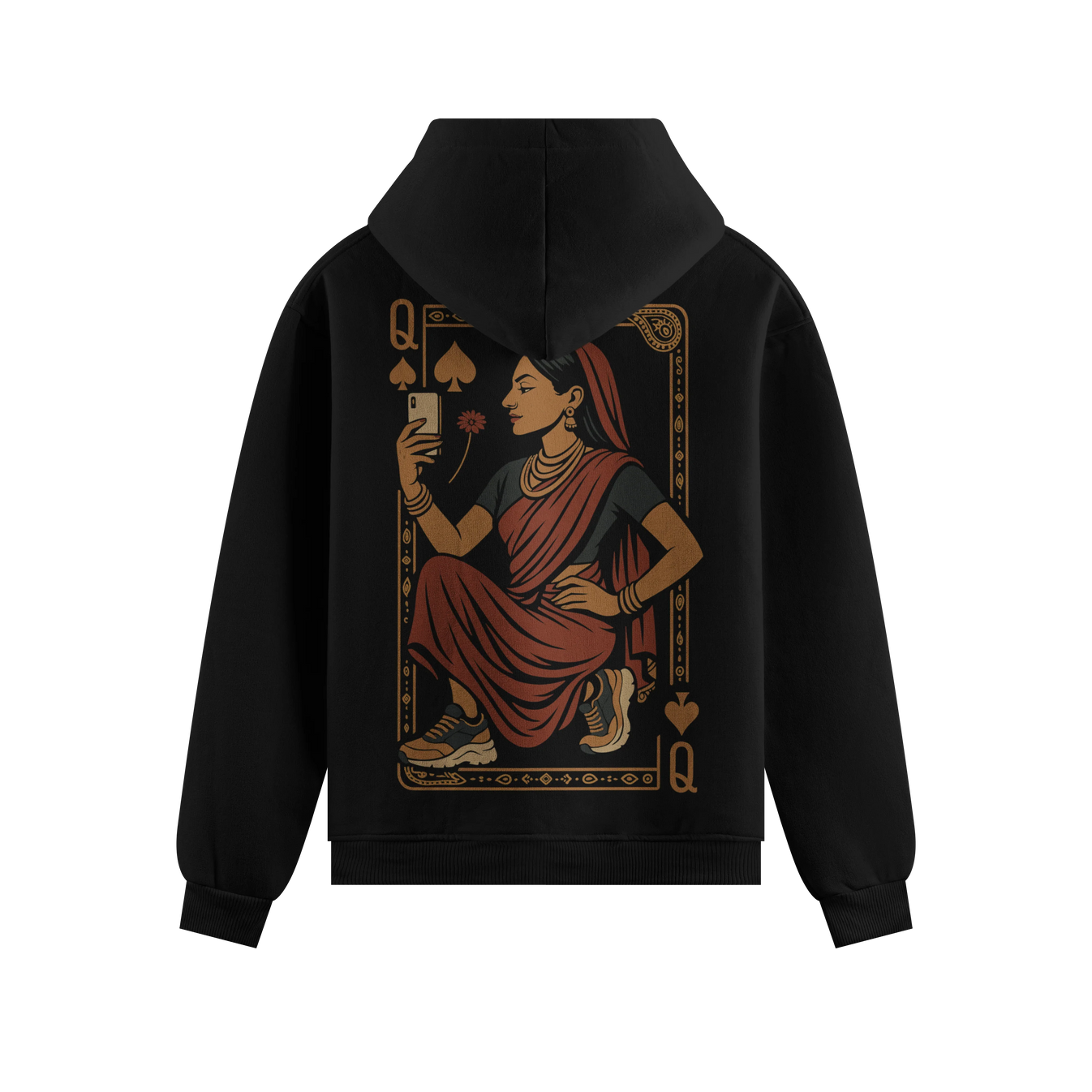 Queen Of Spades artwork on PRDGY hoodie