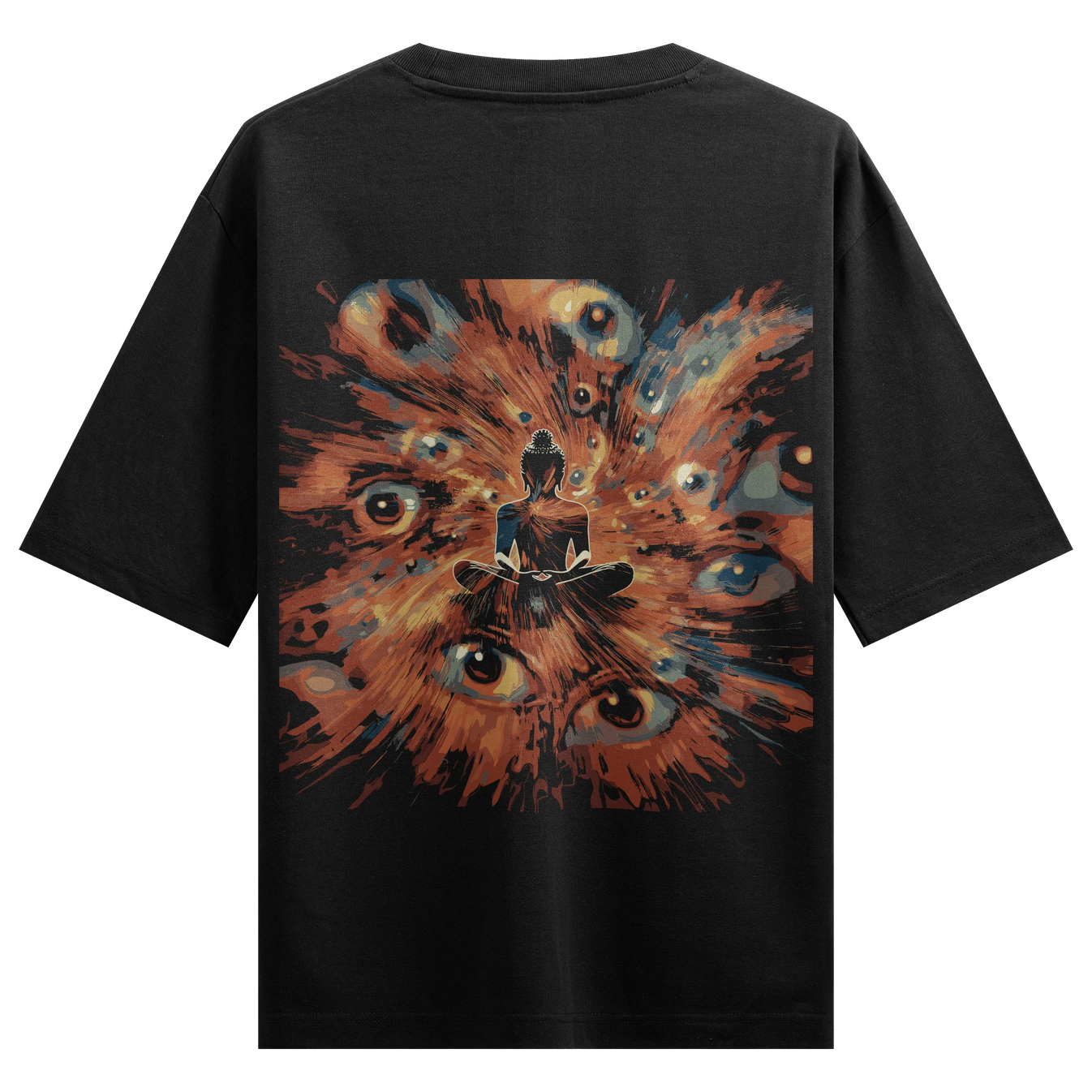 Buddha artwork on PRDGY oversized t-shirt