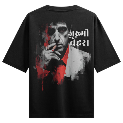 PRDGY Scar Face Oversized Sweatshirt