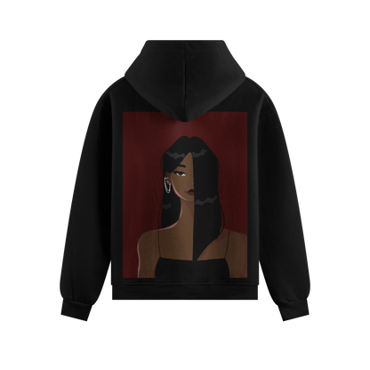 Portrait artwork on PRDGY hoodie
