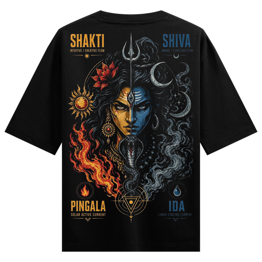 PRDGY Shakti Shiva Duality Oversized T-shirt