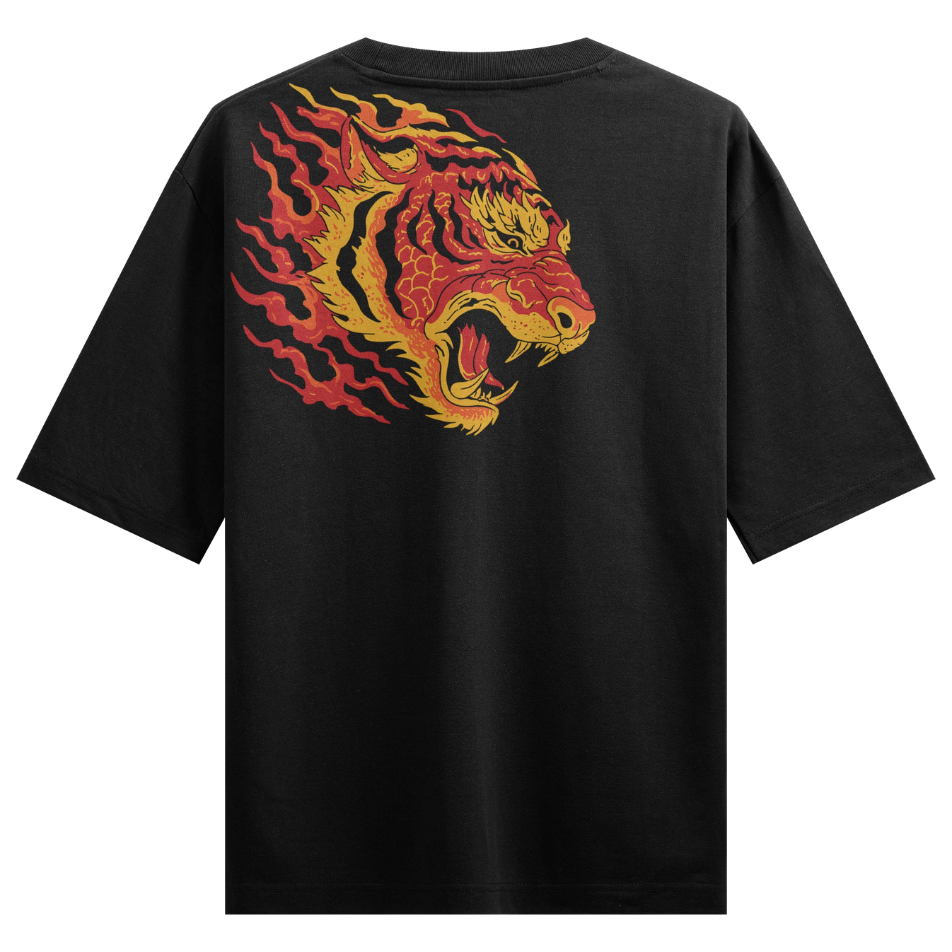 Tiger artwork on PRDGY oversized t-shirt
