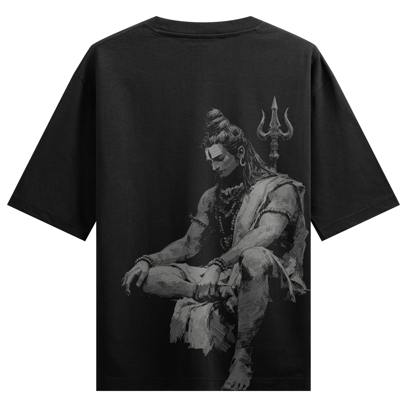 Shiva artwork on PRDGY oversized t-shirt