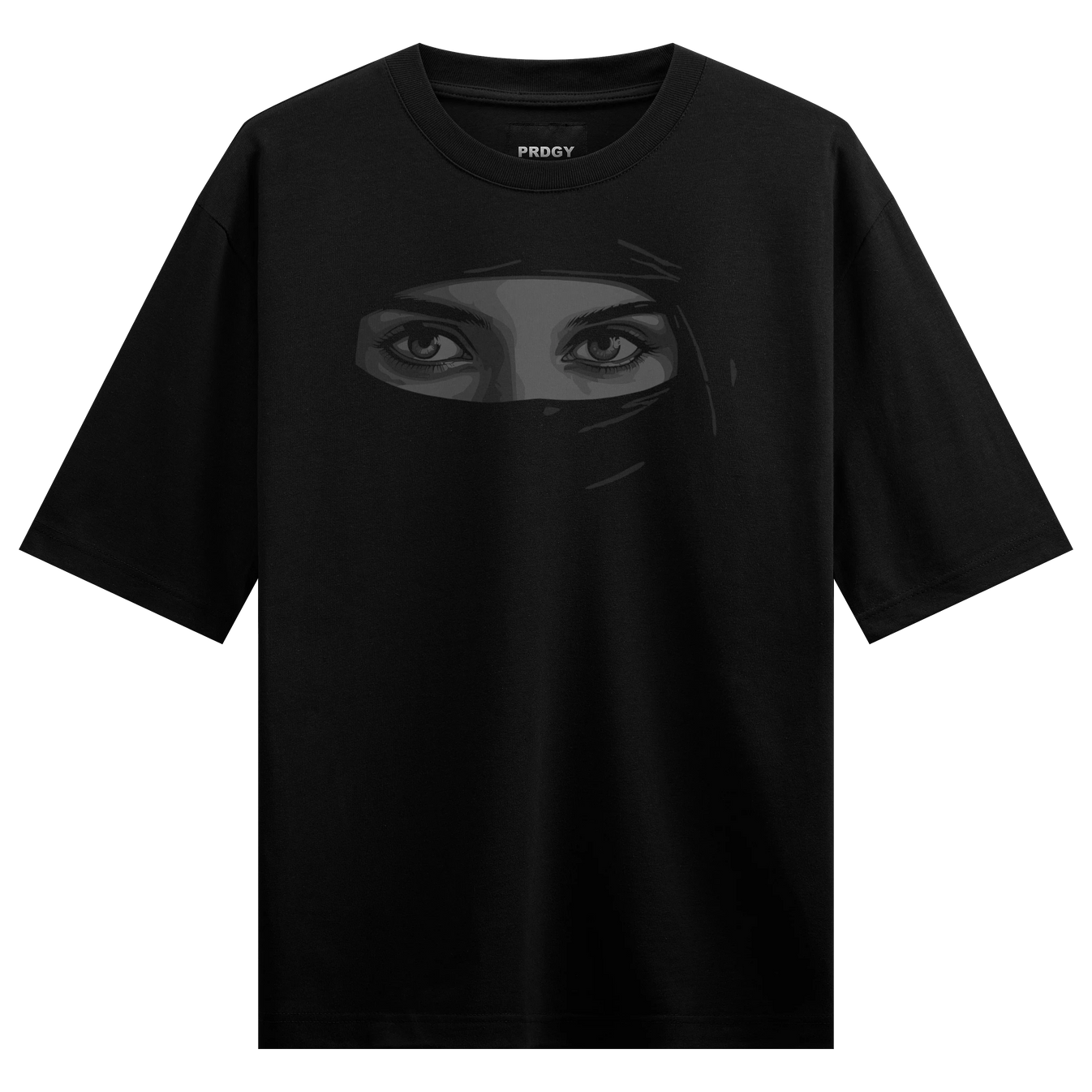 Niqab artwork on PRDGY oversized t-shirt