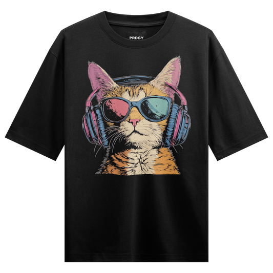PRDGY Silent Party Front Oversized T-Shirt